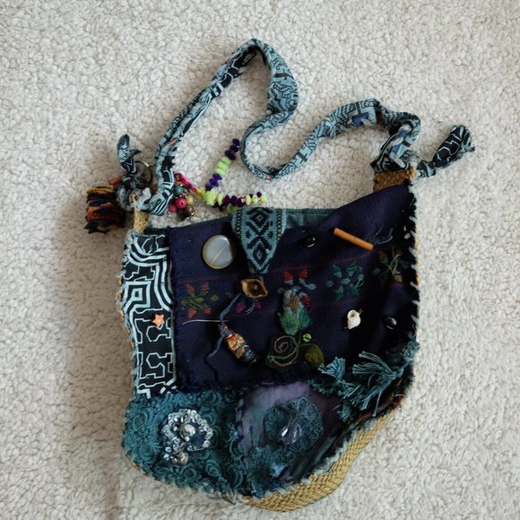 Peruvian Straw Shoulder Bag - Picture 1 of 2